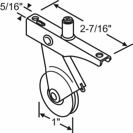 STRYBUC Patio Screen Door Roller Assy. 10-410P